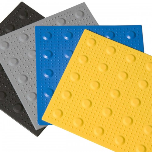 Piso de borracha para deficientes visuais