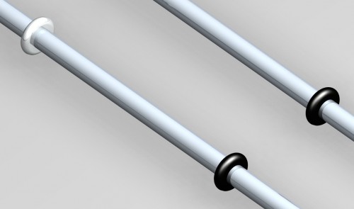 Sinalização visual para corrimão