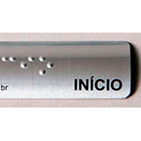 Sinalizações visuais em corrimão