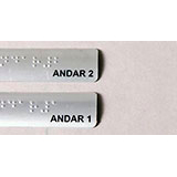 Sinalizações visuais em corrimão